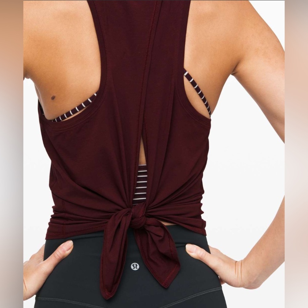 NWT Lululemon All Tied Up Tank Garnet Burgundy Open or Tied option 6/S